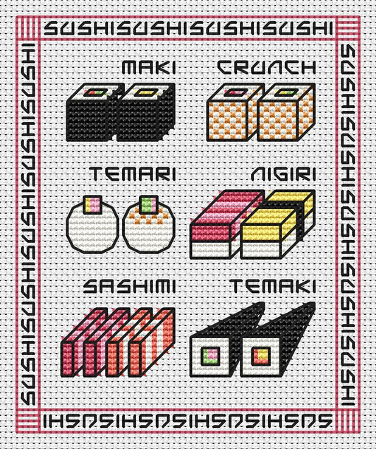 Free Sushi Cross Stitch Chart