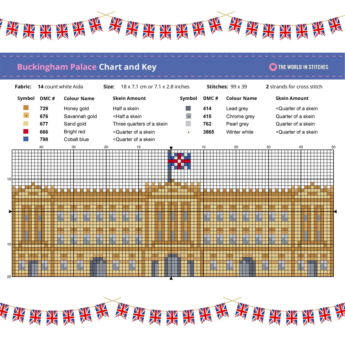 Free Buckingham Palace Cross Stitch Pattern