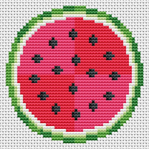 Free Watermelon Cross Stitch Chart