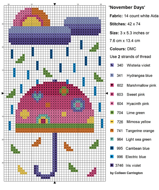 Someone Stitch This Free November Days Cross Stitch Pattern!