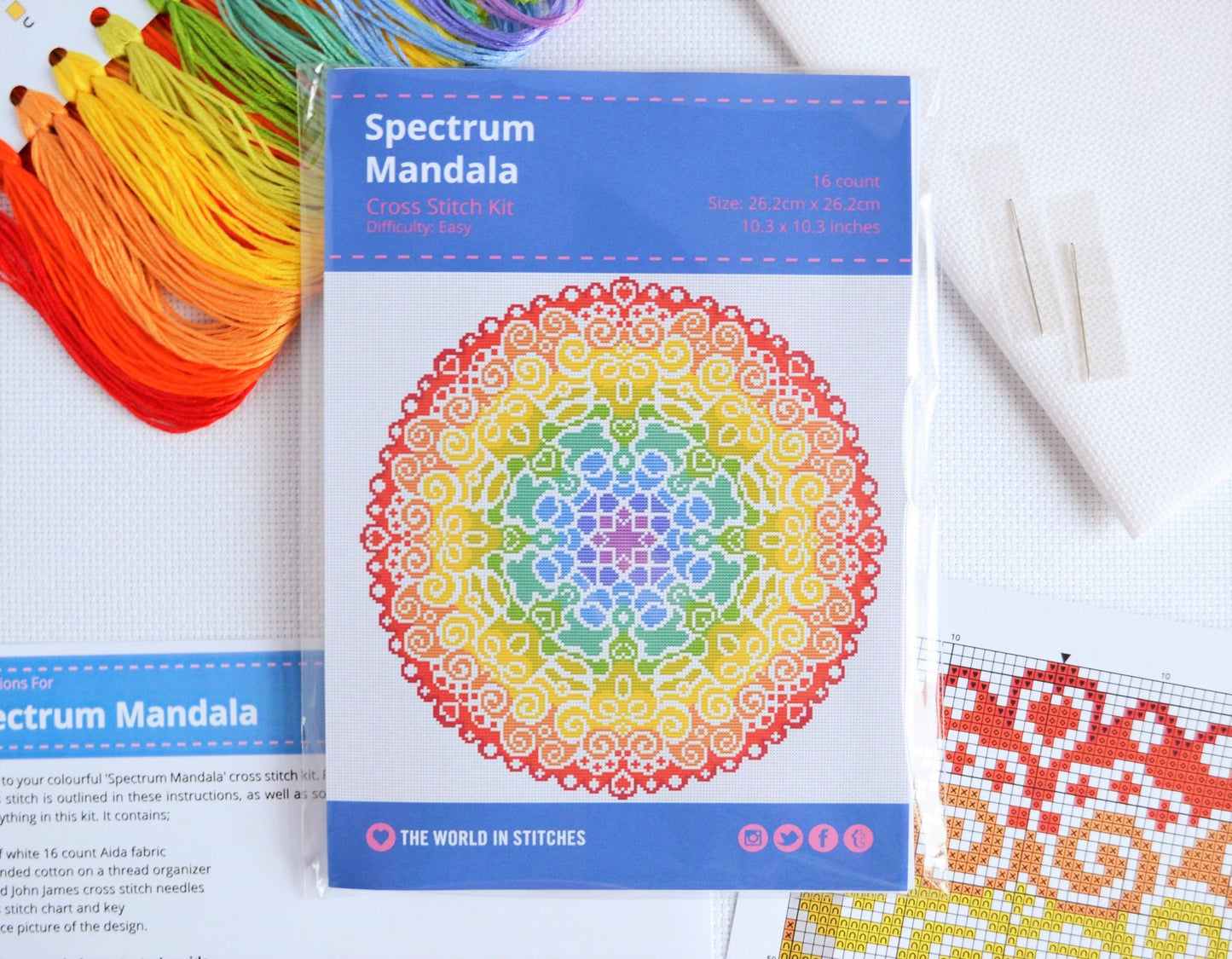 Bundle Offer: Spectrum and Spectral Mandala Cross Stitch Kits