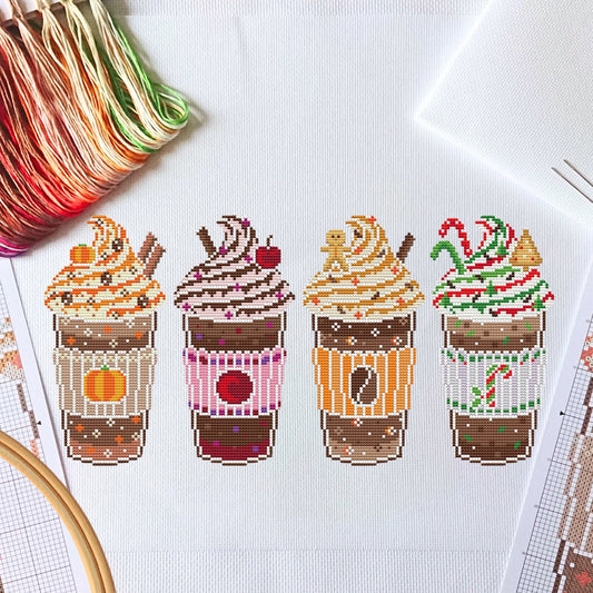 Fancy Frappes Cross Stitch Kit