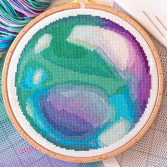 Green Marble Cross Stitch Kit