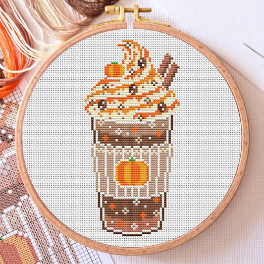 Pumpkin Spice Cross Stitch Kit