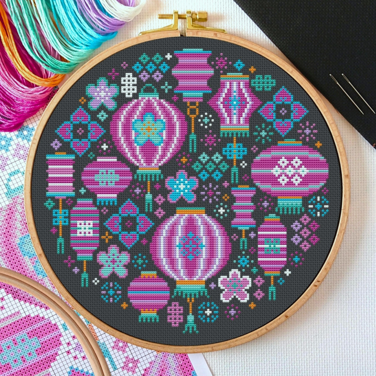 PDF Pattern for Paper Lanterns – The World in Stitches
