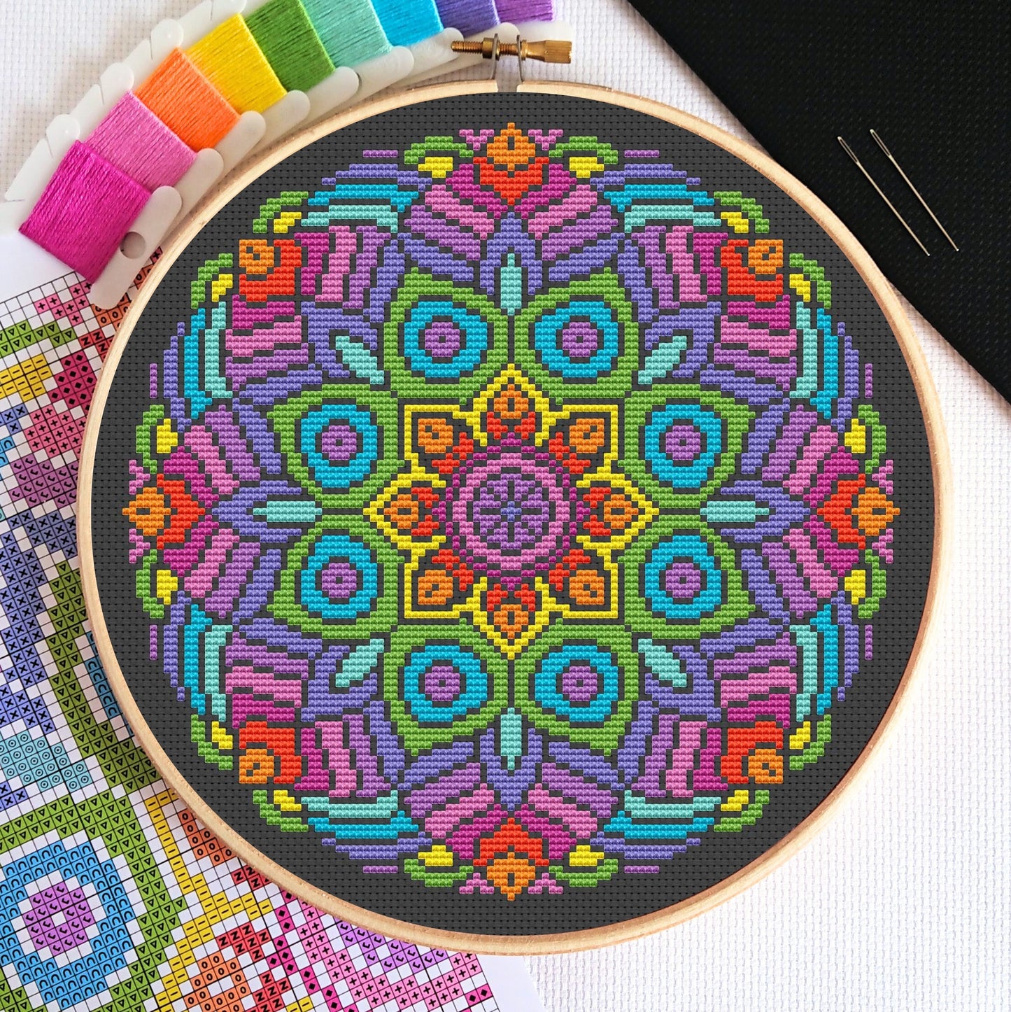 PDF Pattern for Rainbow Mandala