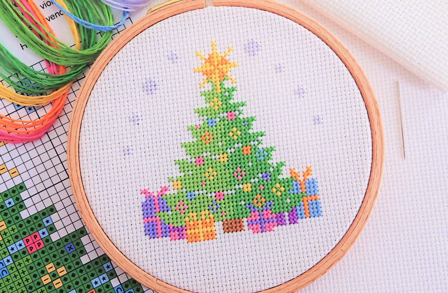 Christmas Trio Santa Cross Stitch Kit