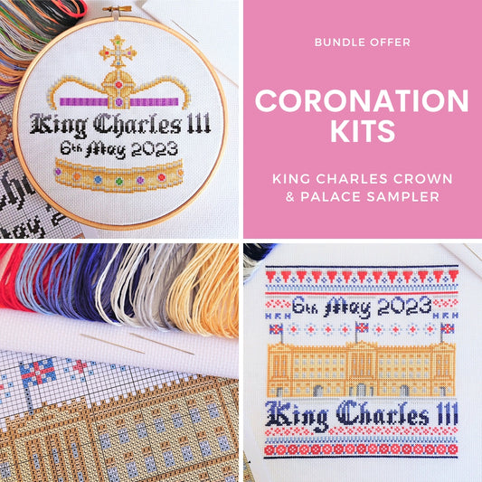 Bundle Offer: 2 Coronation Cross Stitch Kits Special Purchase