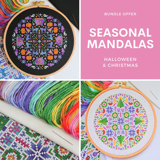 Bundle Offer: Halloween and Christmas Mandala Kits