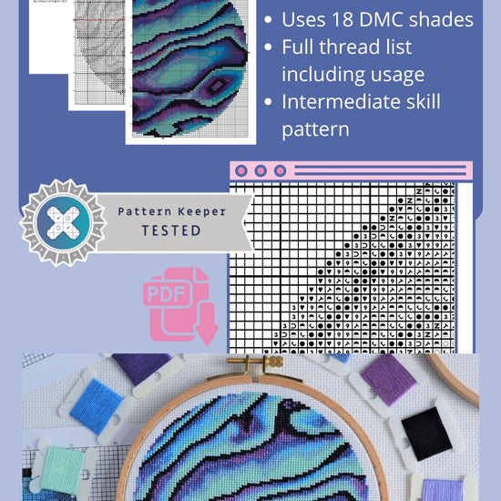 Paua Shell Pattern Vector PDF Pattern for Paua Shell – The World in Stitches