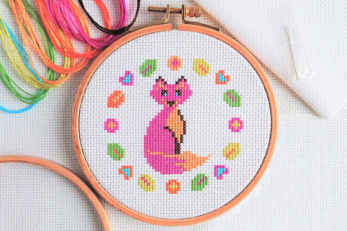 Mini Folk Fox Cross Stitch Kit