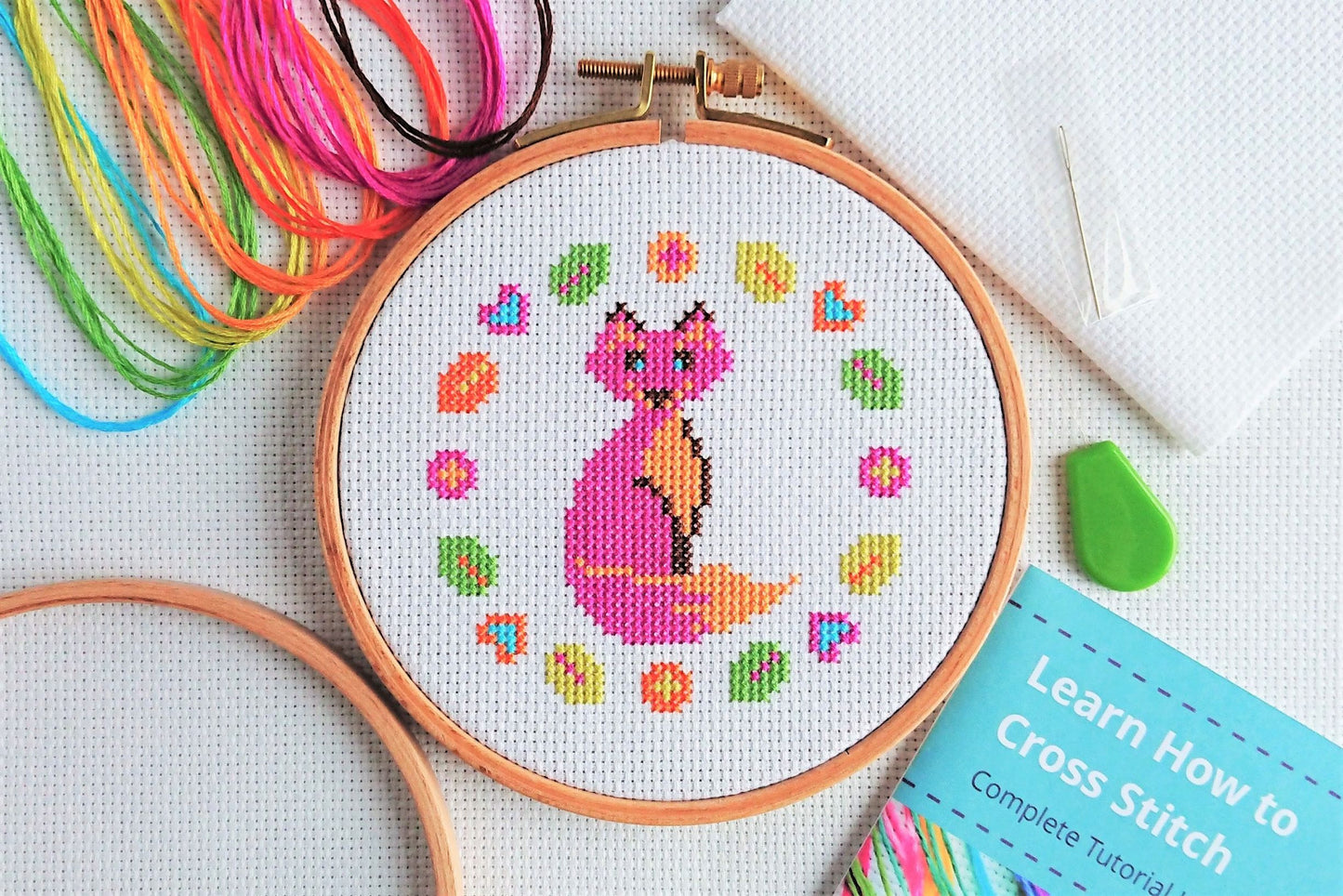 Cross Stitch Kit for Beginners ~ Fox