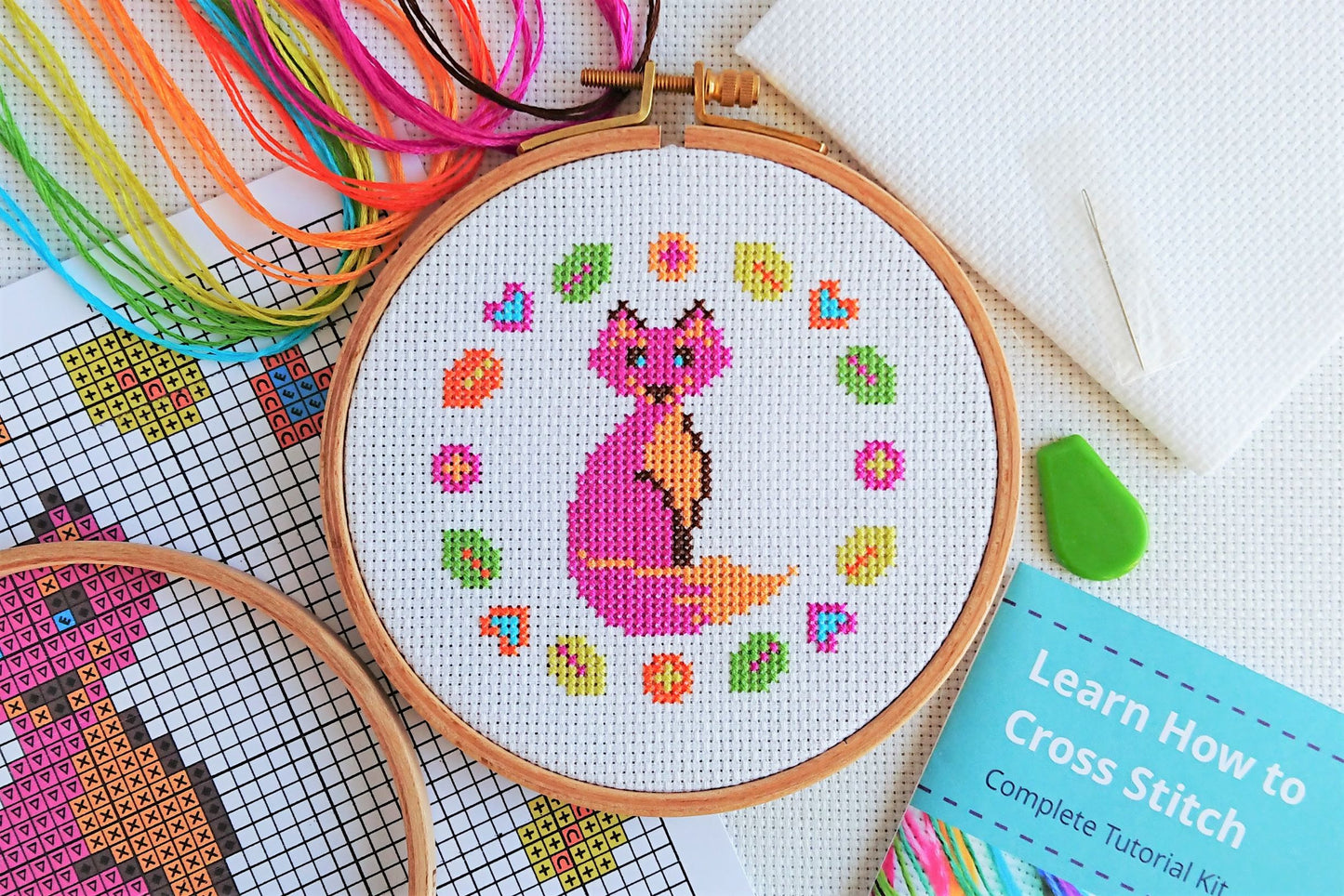 Cross Stitch Kit for Beginners ~ Fox