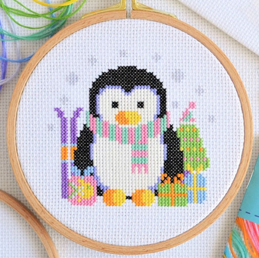 Cross Stitch Kit for Beginners ~ Penguin