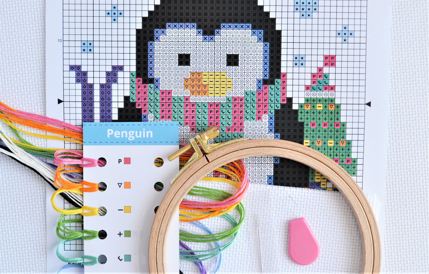 Cross Stitch Kit for Beginners ~ Penguin