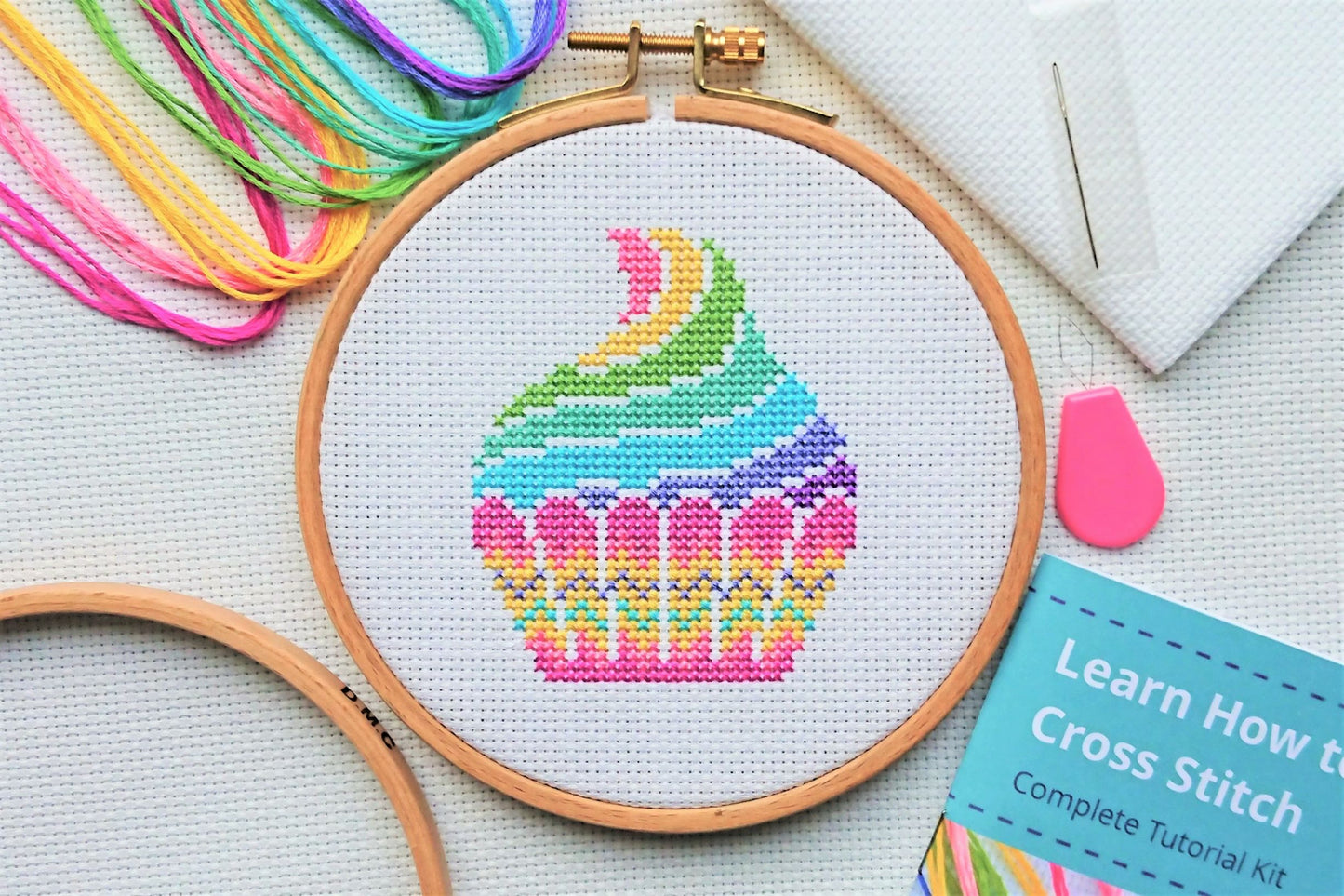 Cross Stitch Kit for Beginners ~ Cupcake