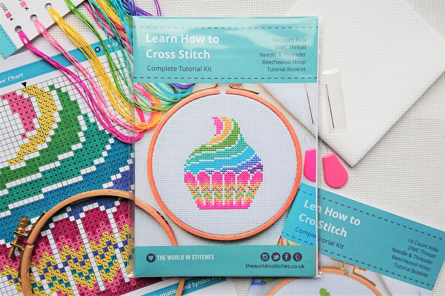 Cross Stitch Kit for Beginners ~ Cupcake