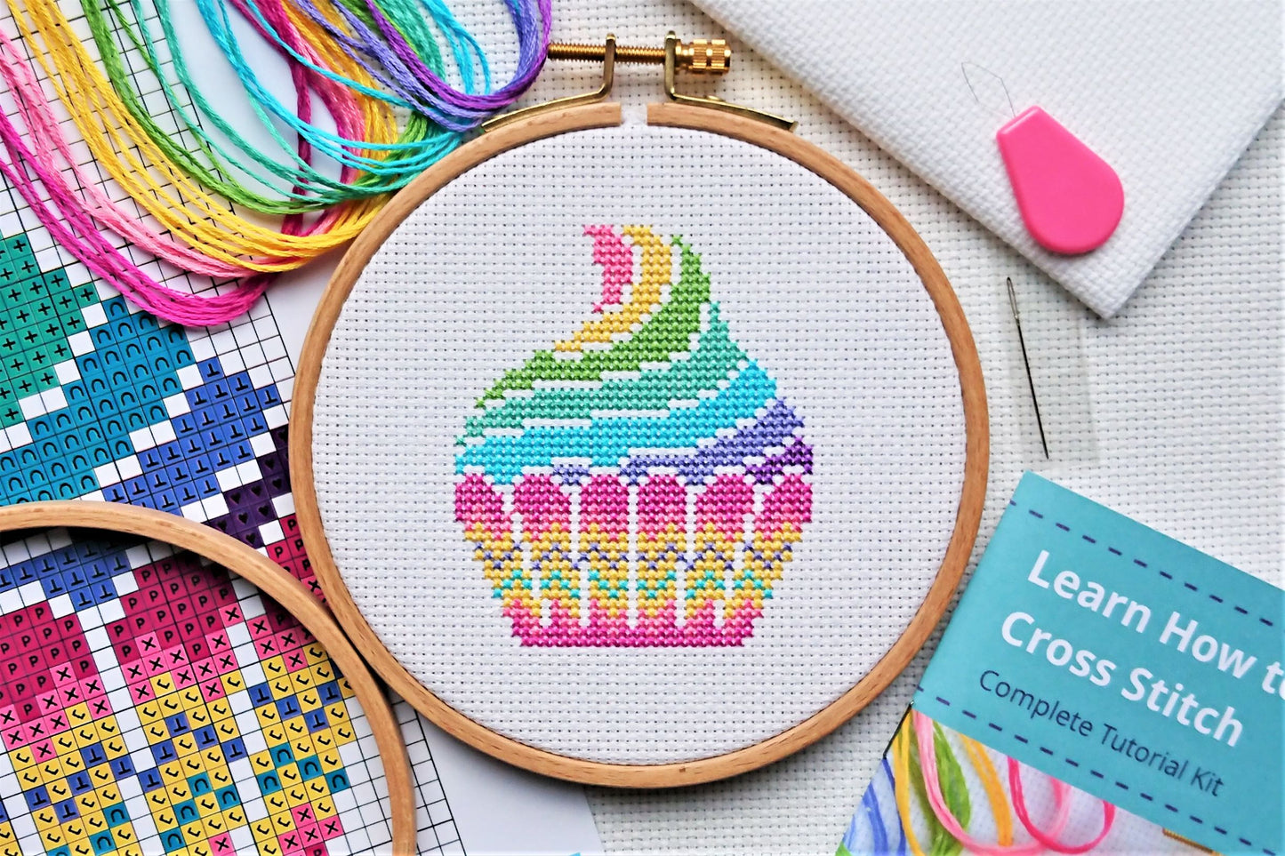 Cross Stitch Kit for Beginners ~ Cupcake