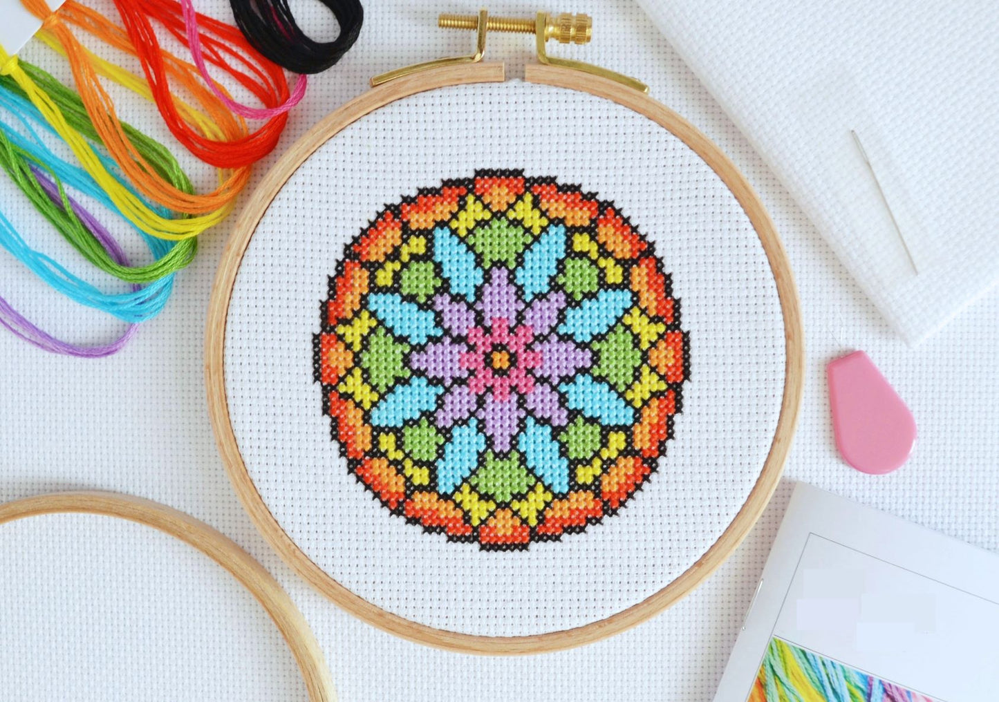 Cross Stitch Kit for Beginners ~ Flower