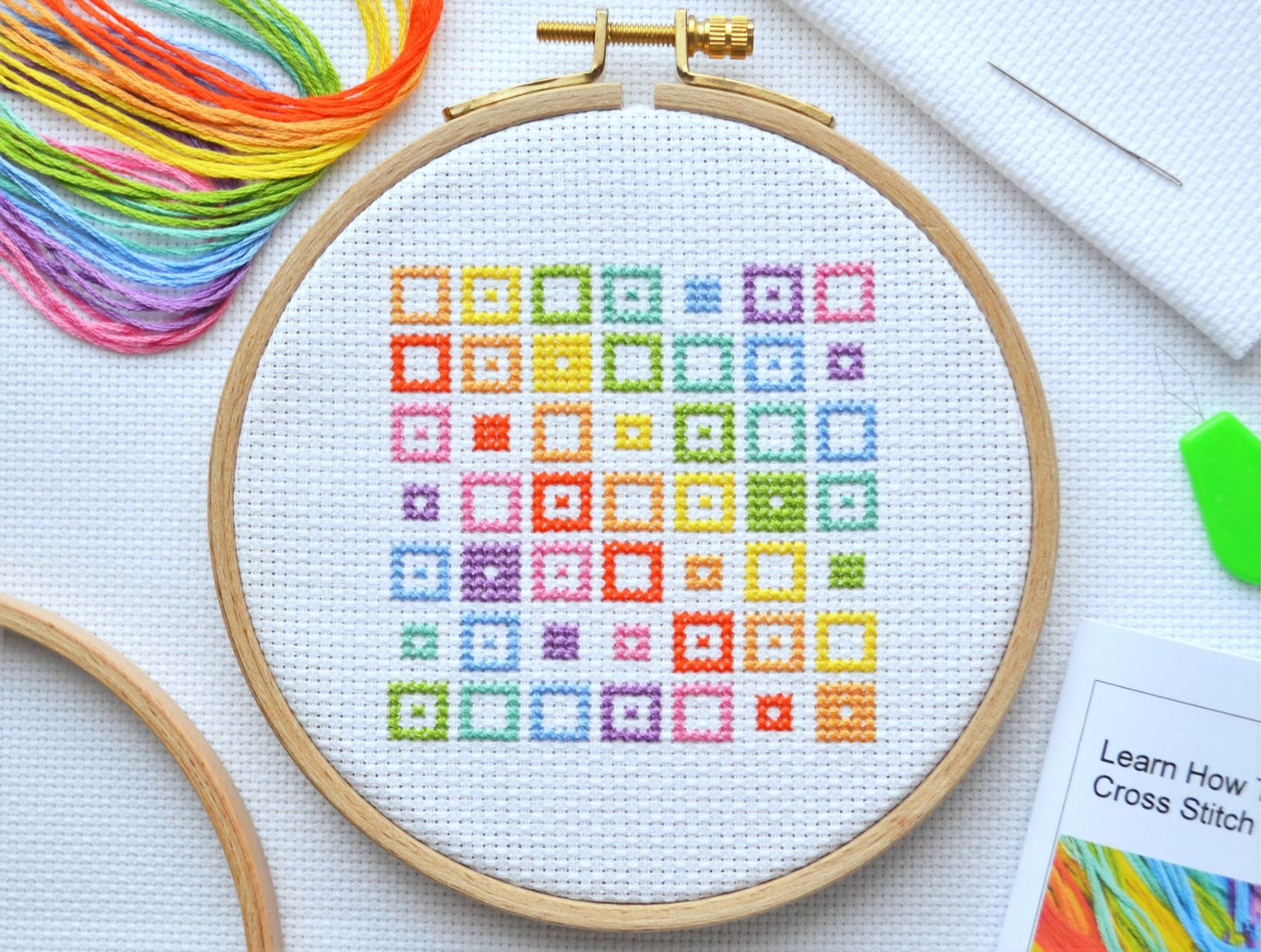 Cross Stitch Kit for Beginners ~ Squares