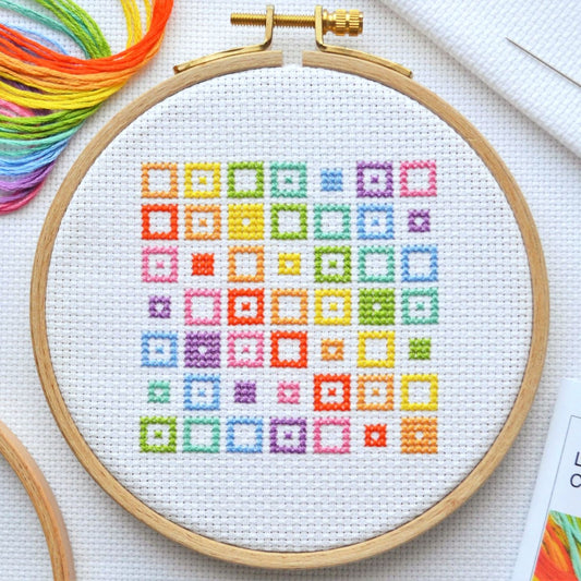 Cross Stitch Kit for Beginners ~ Squares