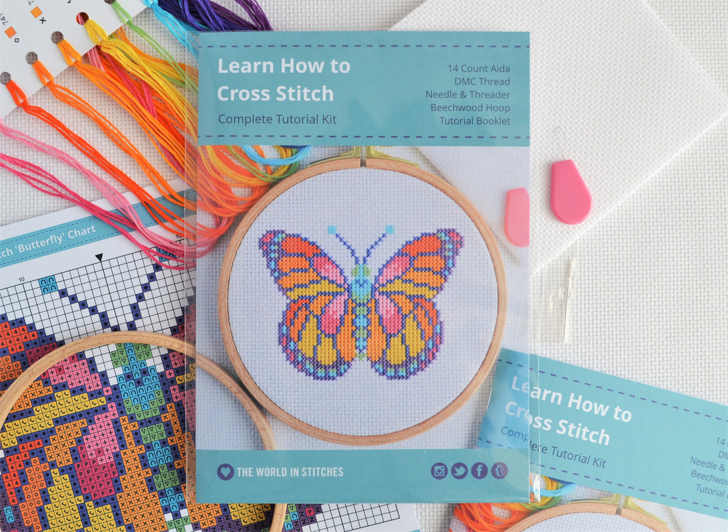 Cross Stitch Kit for Beginners ~ Butterfly