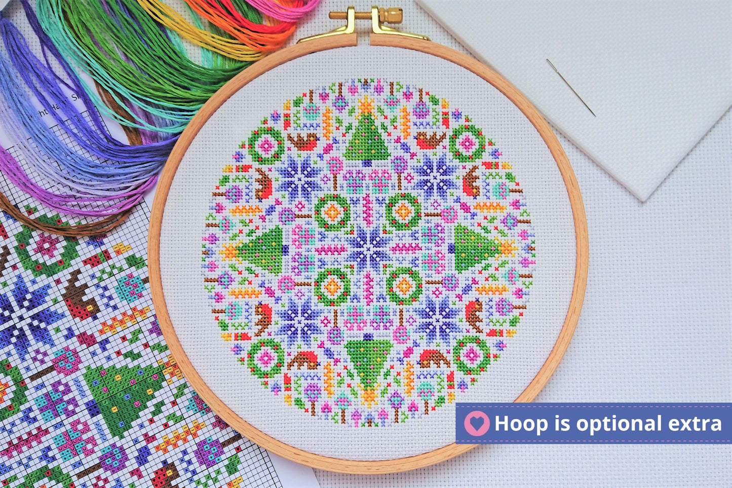 Christmas Mandala Cross Stitch Kit