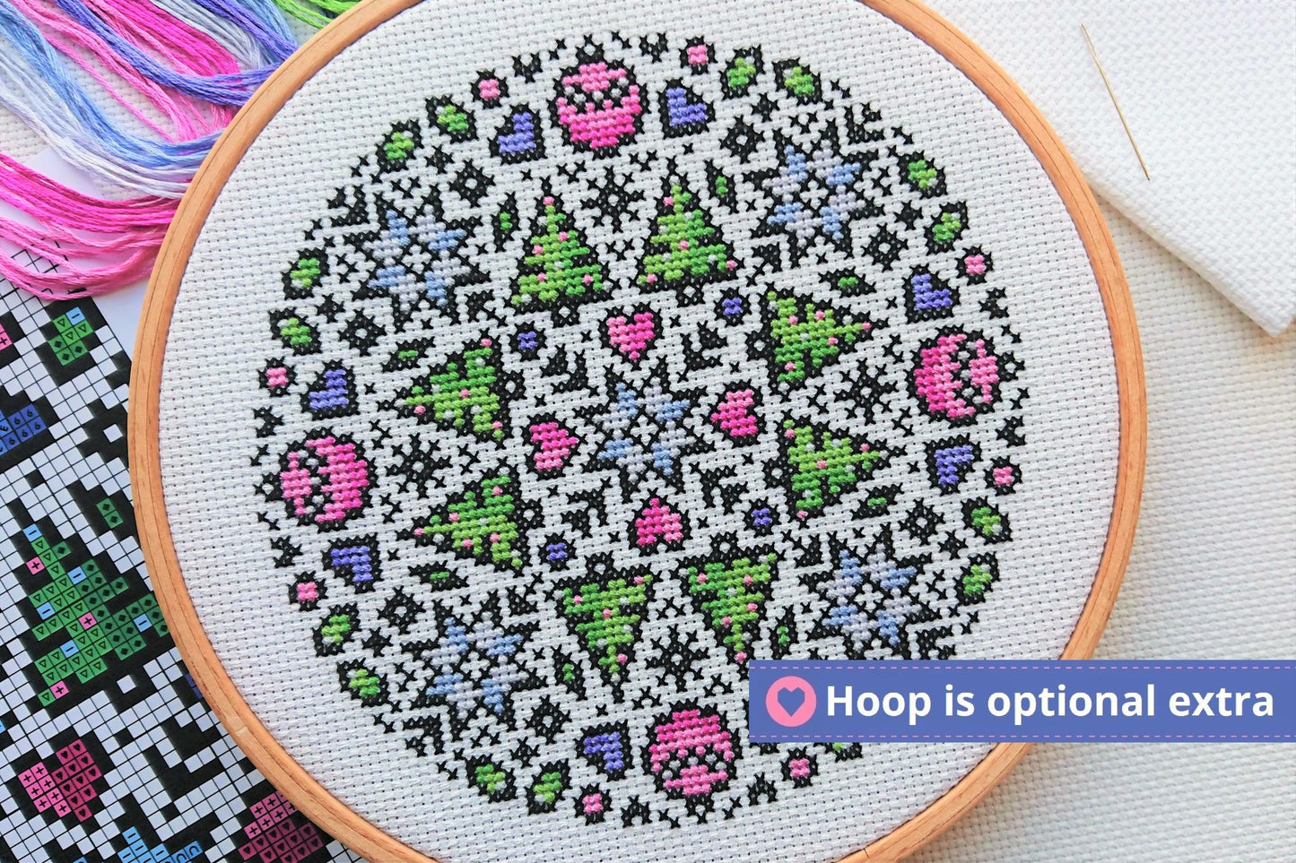 Christmas Mandala Cross Stitch Kit