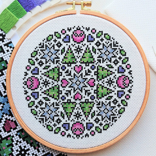 PDF Pattern for Festive Christmas Mandala