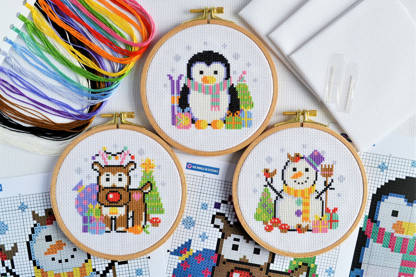 Christmas Trio Penguin Cross Stitch Kit