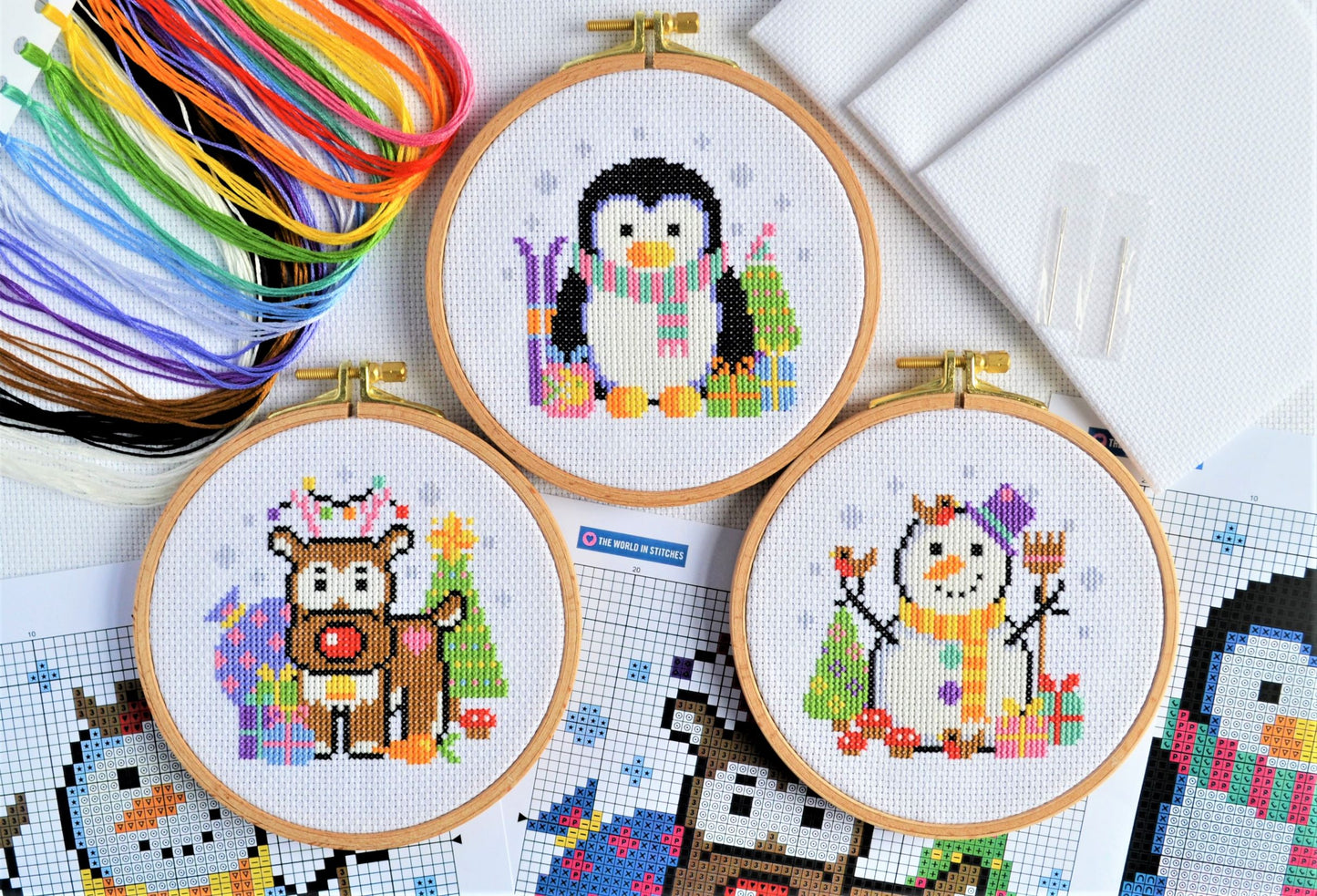 Christmas Trio Penguin Cross Stitch Kit