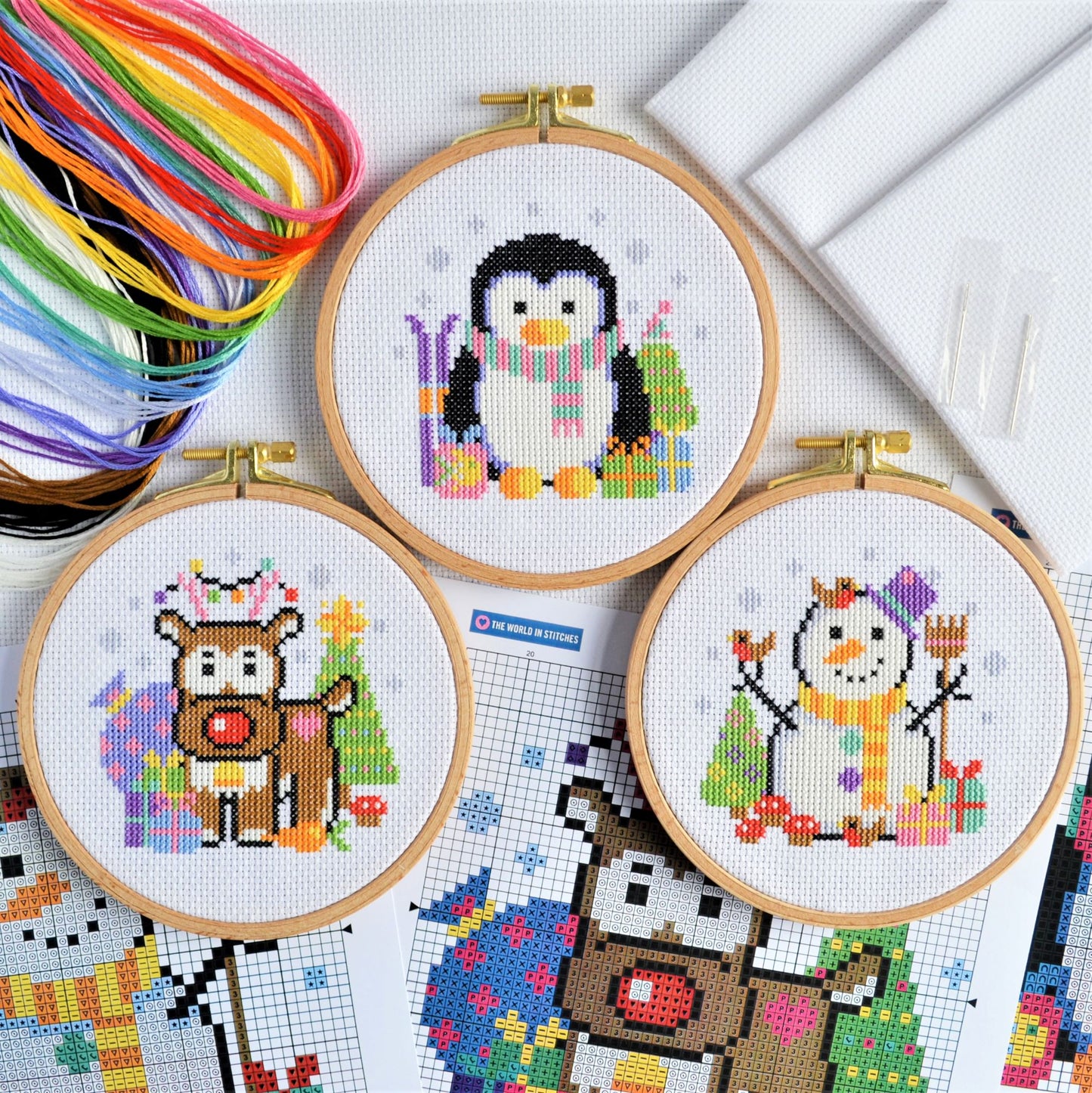 Christmas Trio Penguin Cross Stitch Kit