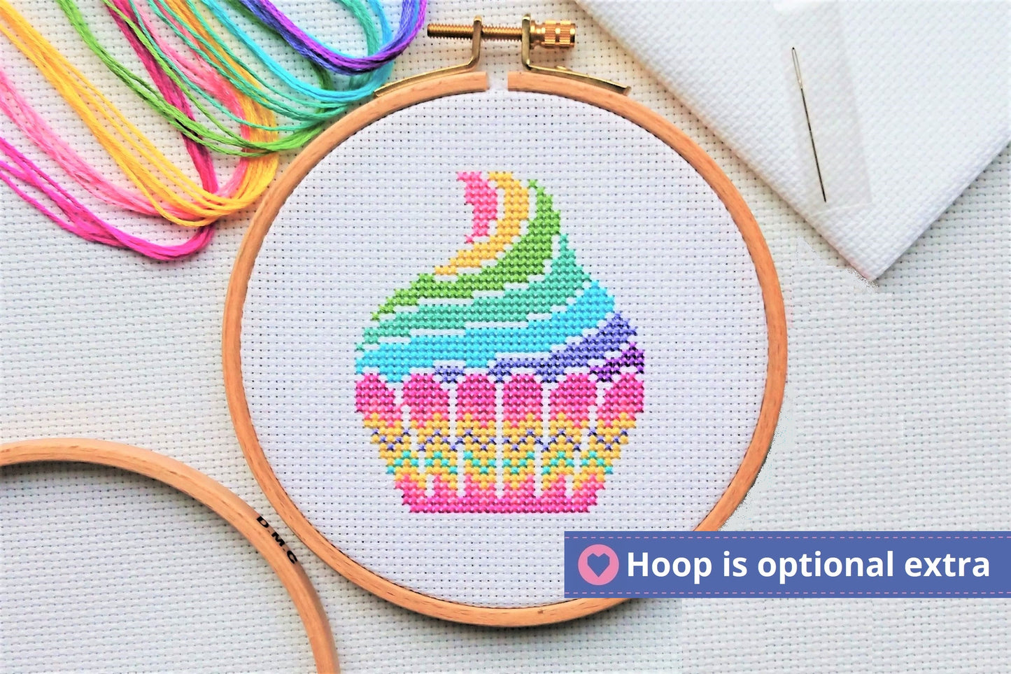 Mini Cupcake Cross Stitch Kit