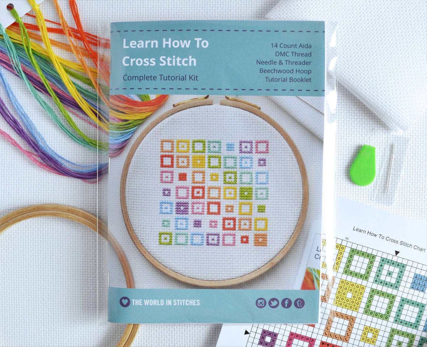 Cross Stitch Kit for Beginners ~ Squares