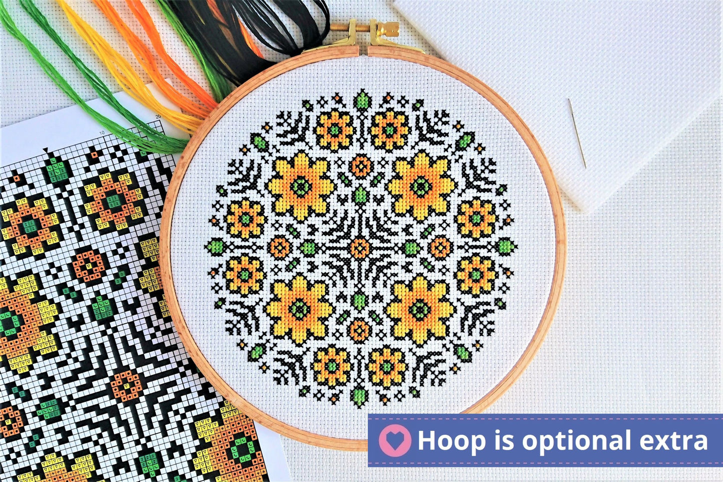 Flower Mandala Cross Stitch Kit