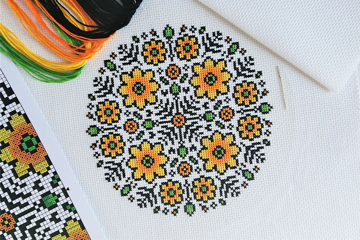 Flower Mandala Cross Stitch Kit