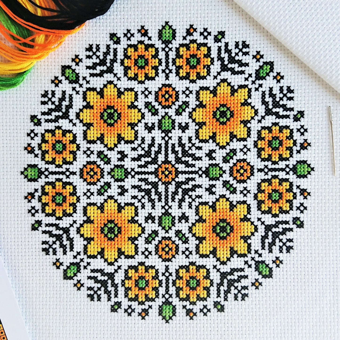 Flower Mandala Cross Stitch Kit