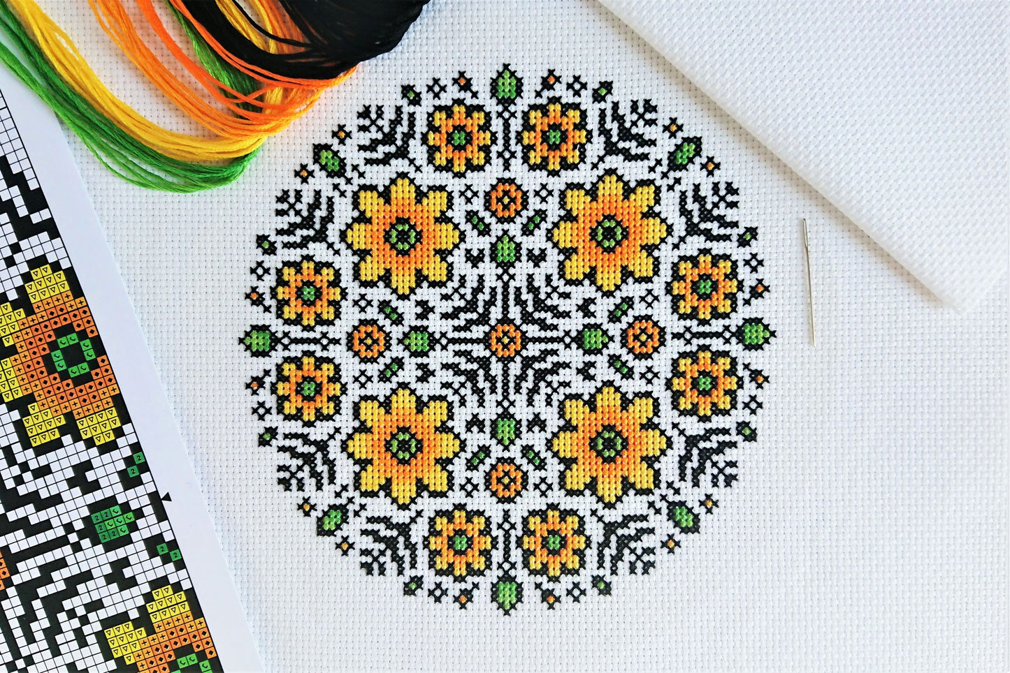 Flower Mandala Cross Stitch Kit