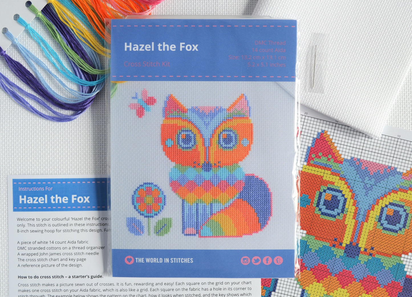 Hazel the Fox Cross Stitch Kit
