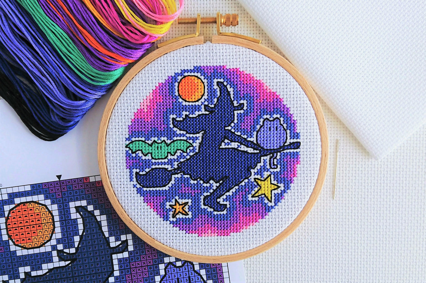 Halloween Witch Cross Stitch Kit