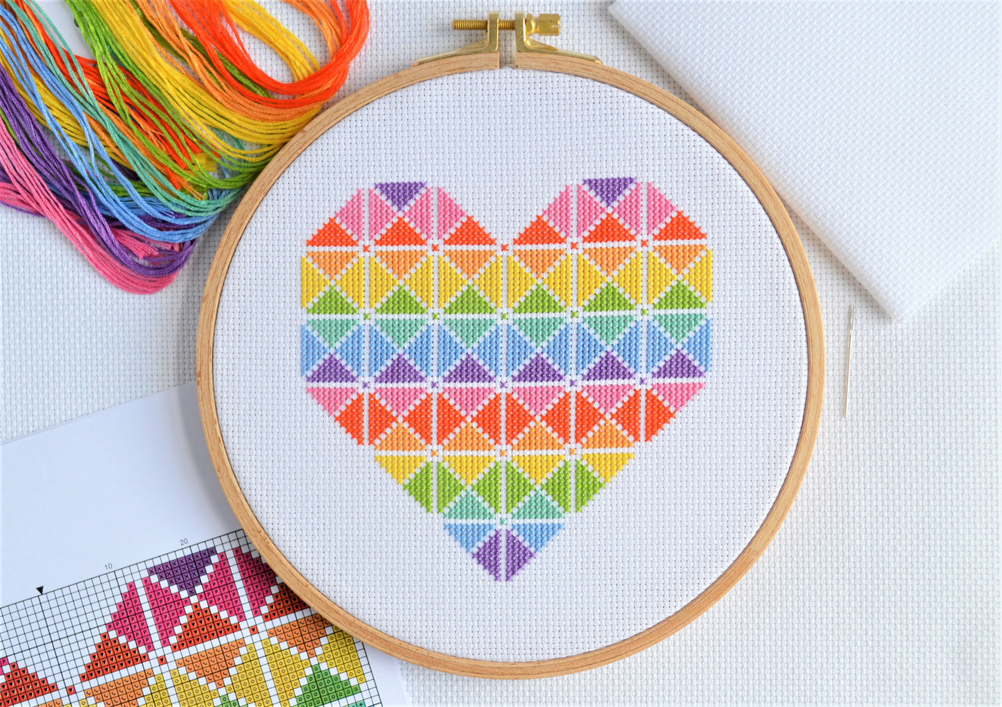 PDF Pattern for Geometric Heart