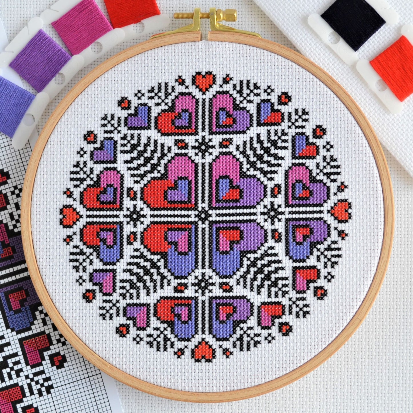 PDF Pattern for Heart Mandala