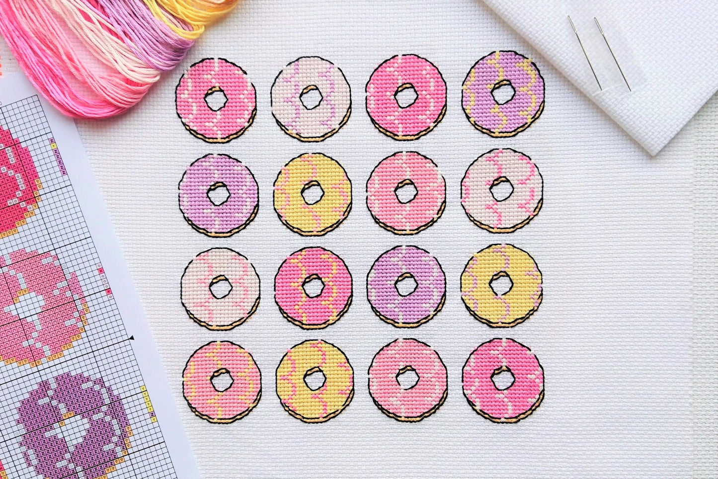 Iced Ring Biscuits Cross Stitch Kit