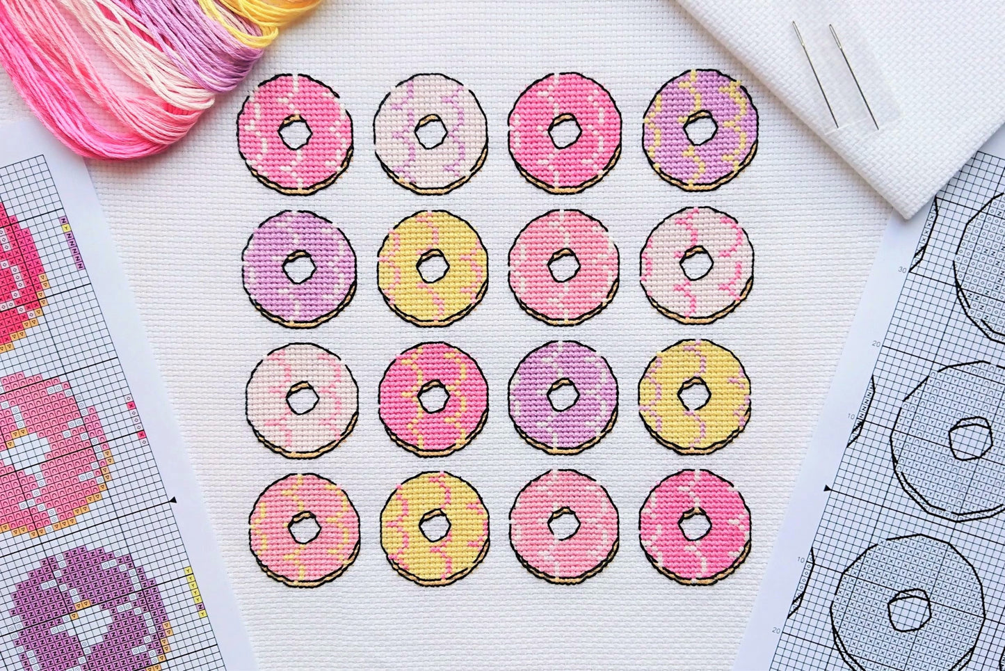 Iced Ring Biscuits Cross Stitch Kit