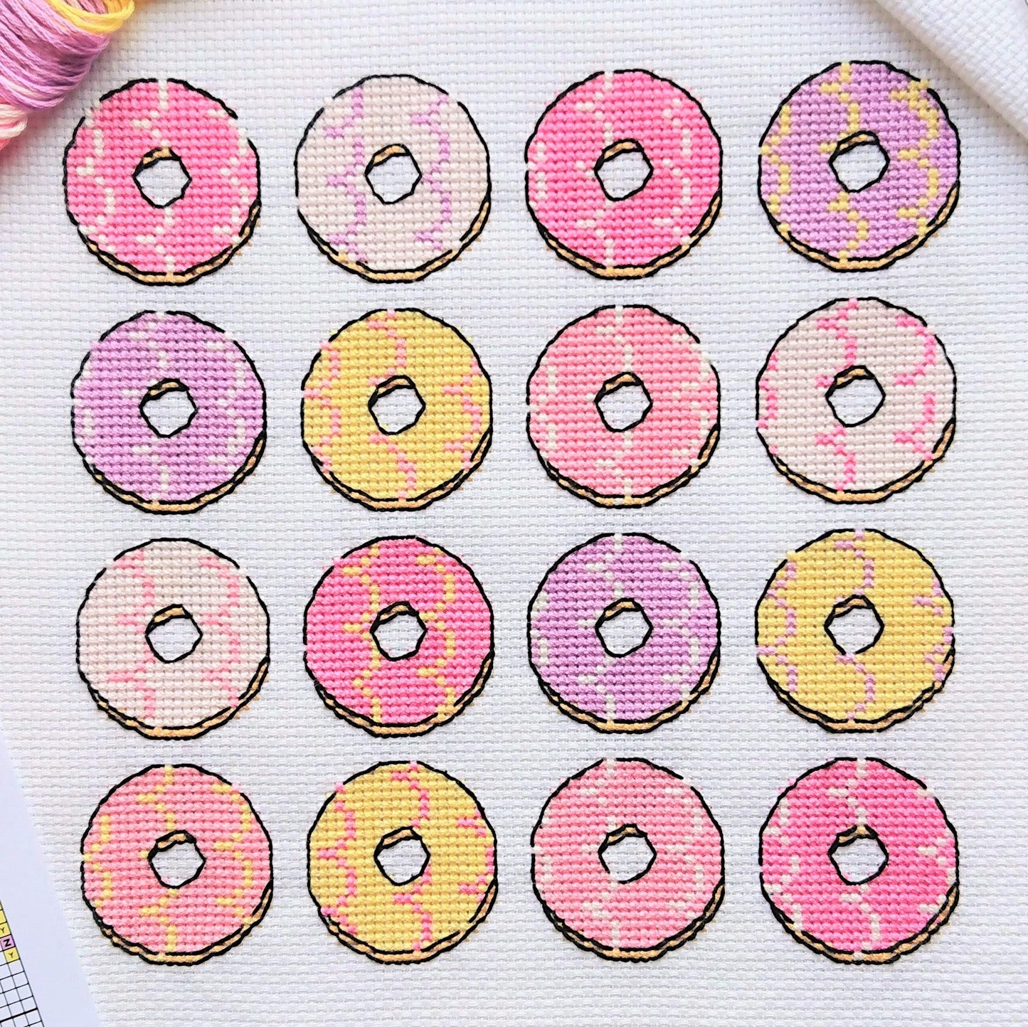 Iced Ring Biscuits Cross Stitch Kit