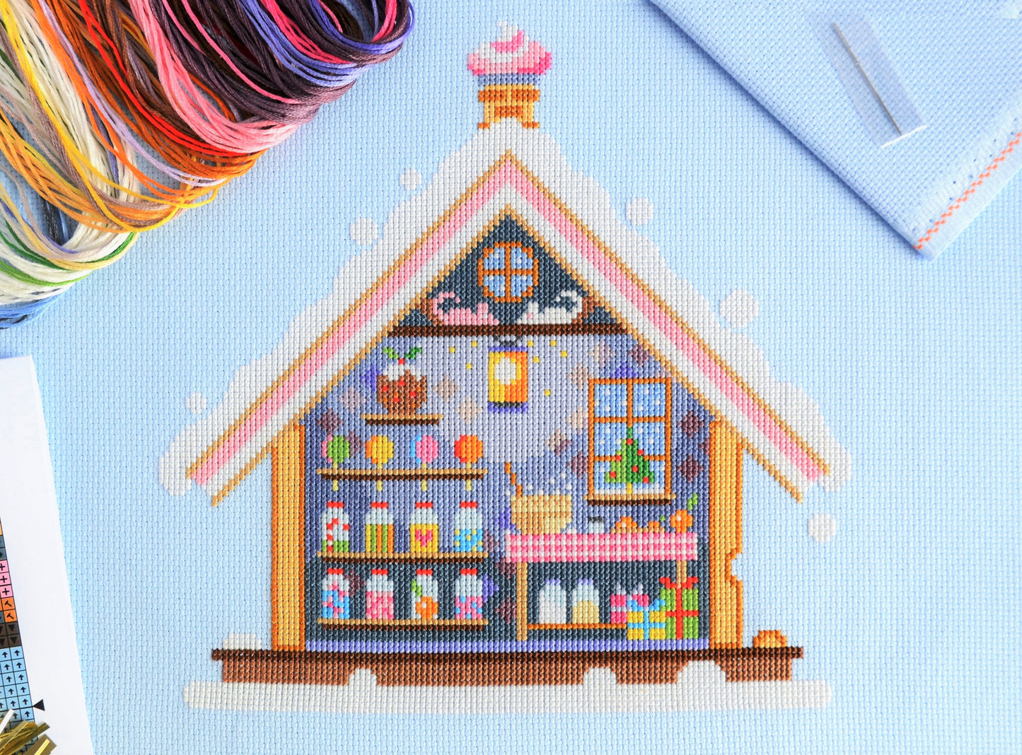 Gingerbread House Cross Stitch Kit