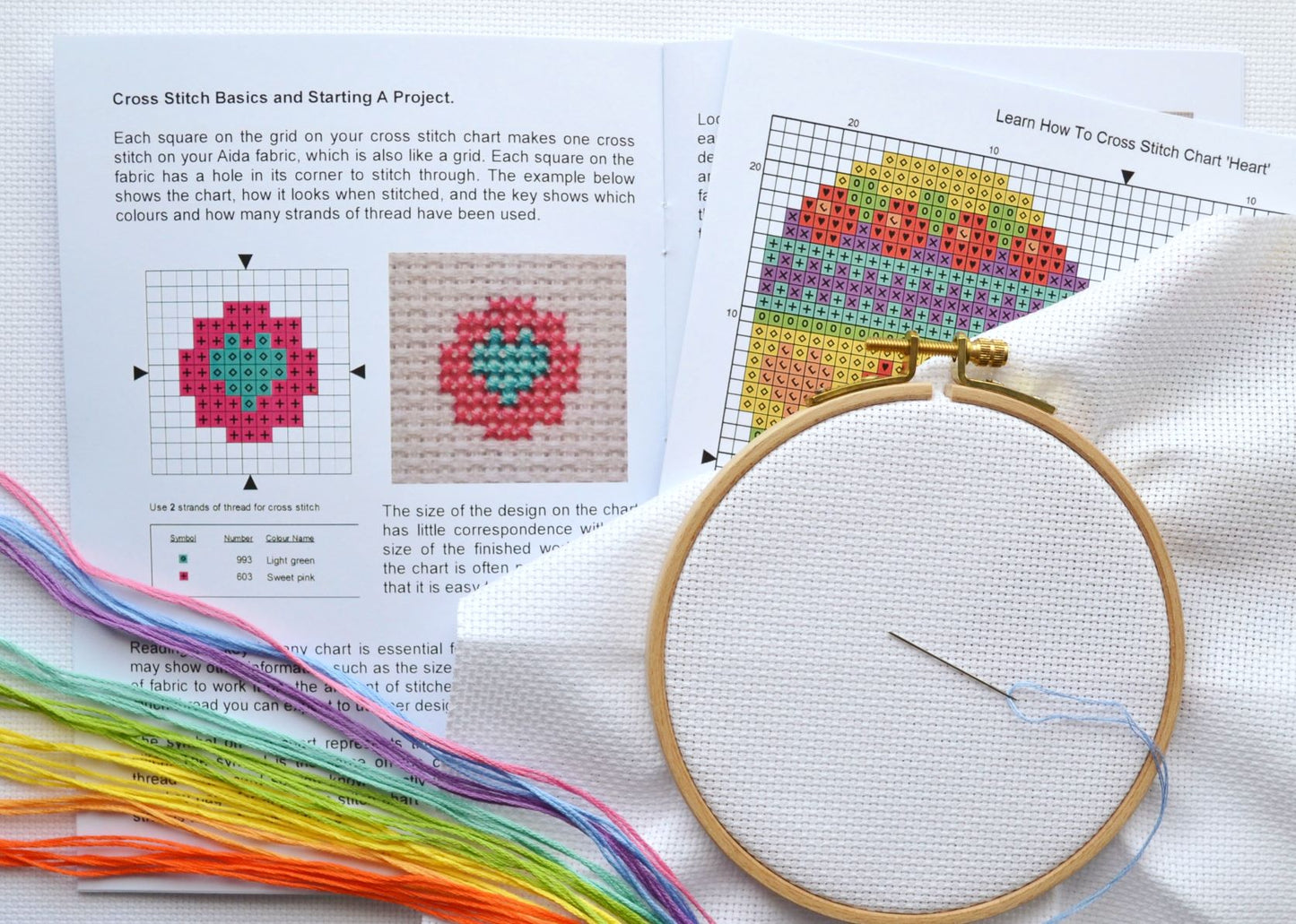 Cross Stitch Kit for Beginners ~ Flower