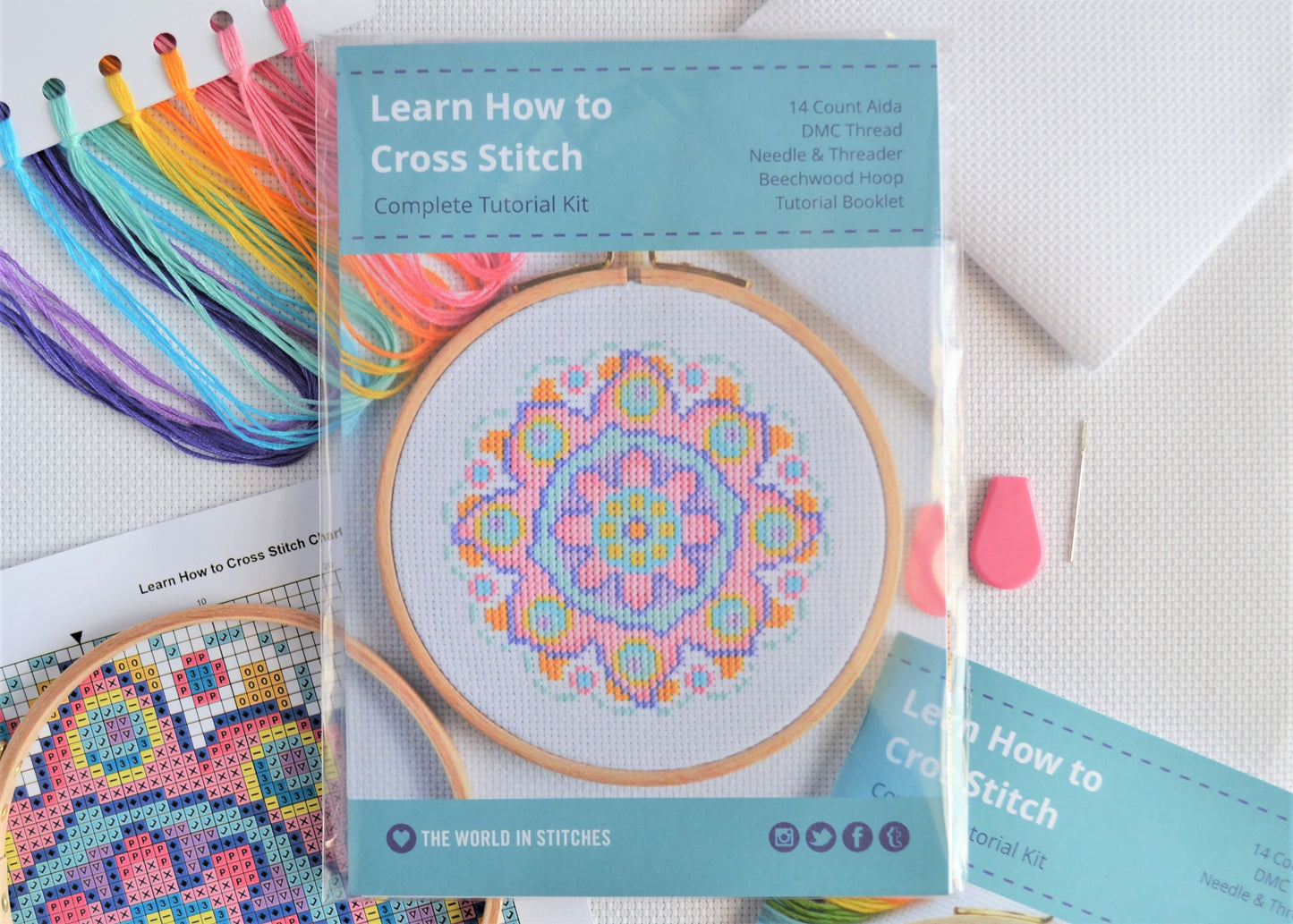 Cross Stitch Kit for Beginners ~ Mandala