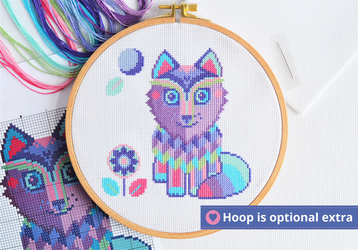 Maya the Wolf Cross Stitch Kit