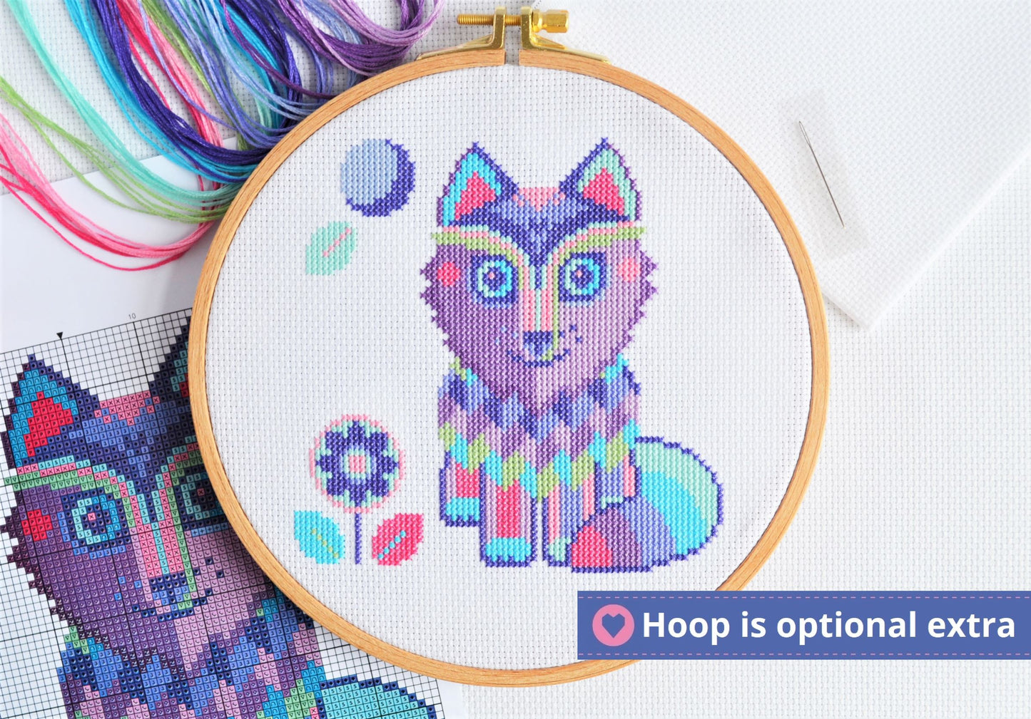 Maya the Wolf Cross Stitch Kit